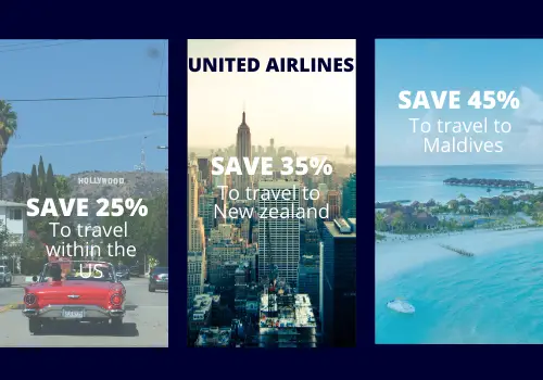United airline offer poster